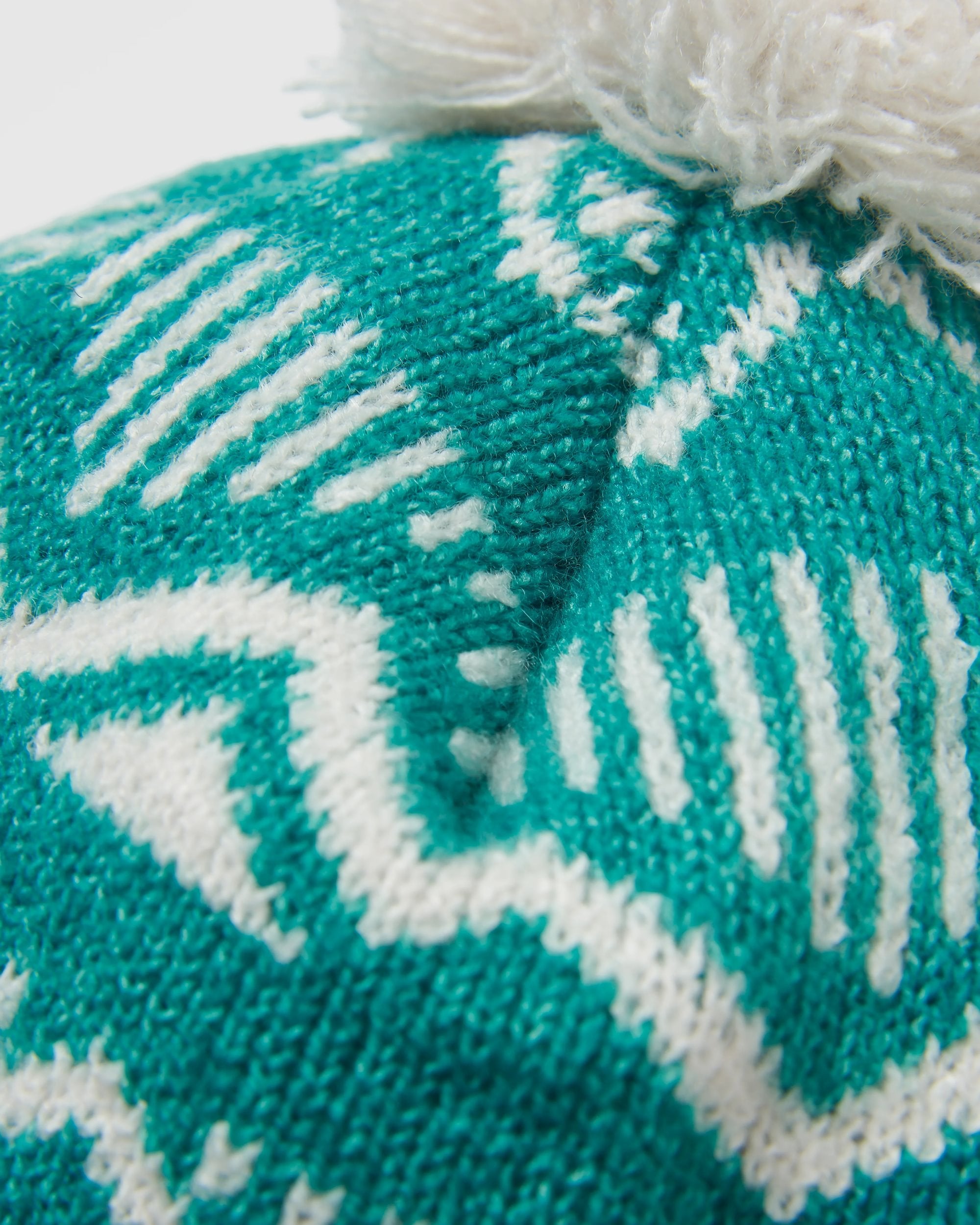 Nurture Bobble Beanie - Greenlake - Flatlay