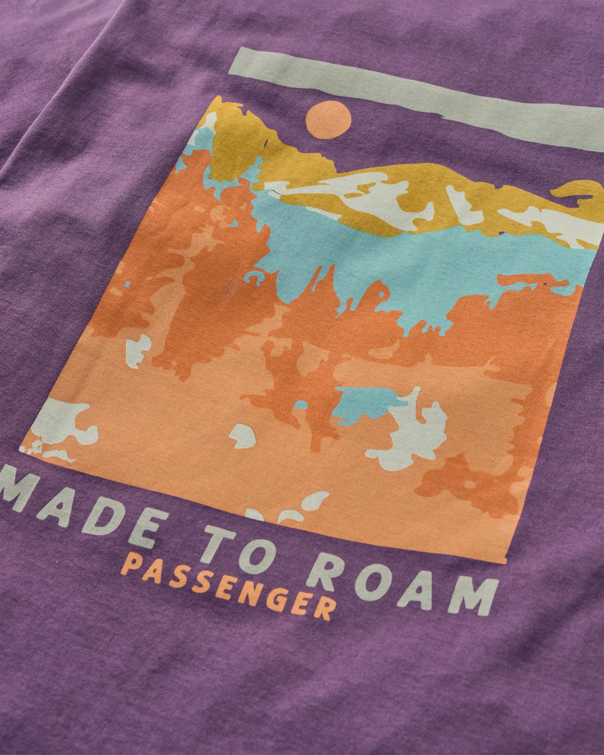 Open Road Recycled Cotton T-Shirt - Deep Plum