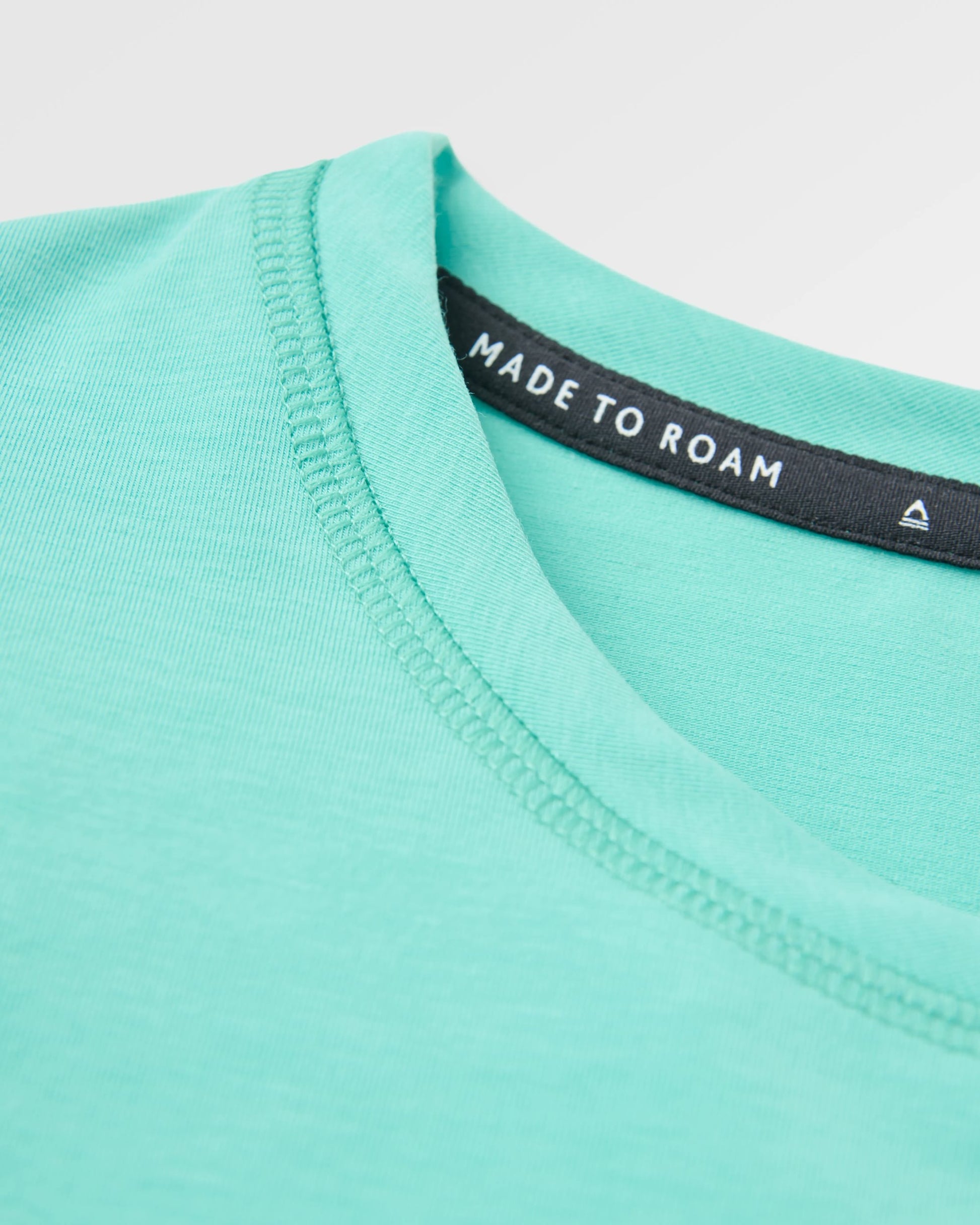 Roamer Men's Recycled Active T-Shirt - Aqua - Flatlay