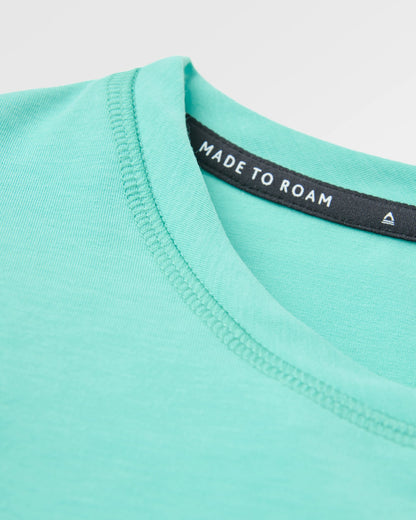 Roamer Men's Recycled Active T-Shirt - Aqua - Flatlay