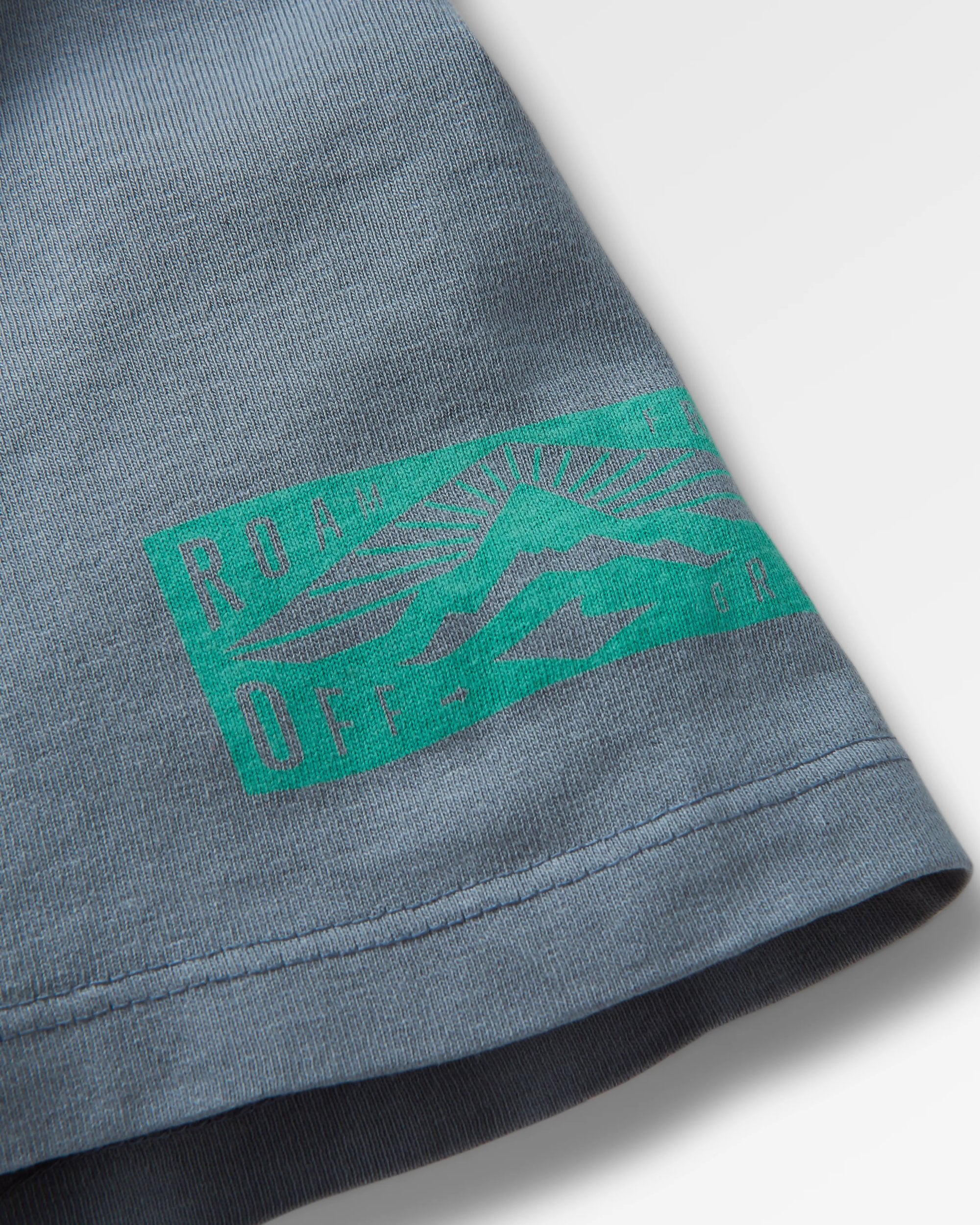 Icon Recycled Cotton T-Shirt - Storm Grey - Flatlay