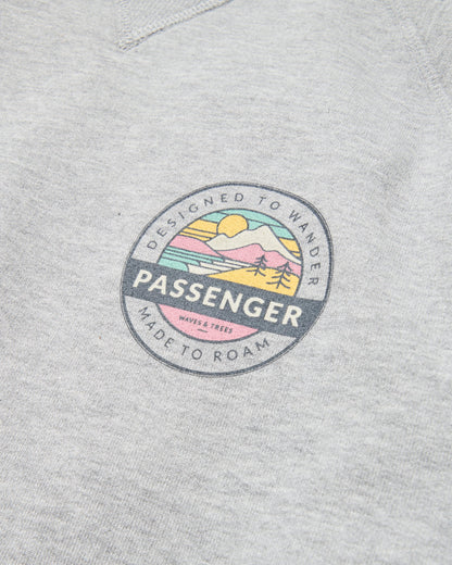 Odyssey Organic Cotton Sweatshirt - Mid Grey Marl - Flatlay