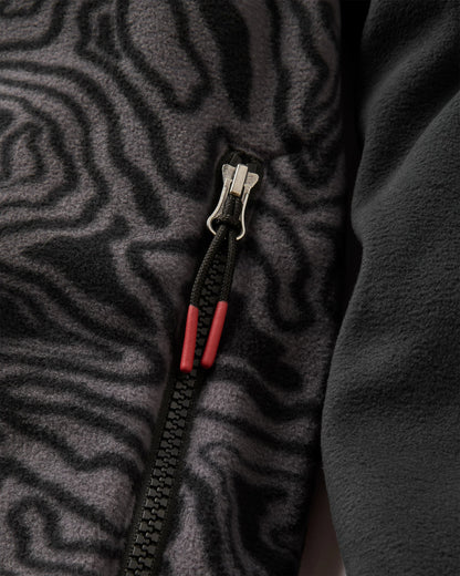 Set Off Polartec® Full Zip Fleece - Strata Swirl Black - Flatlay