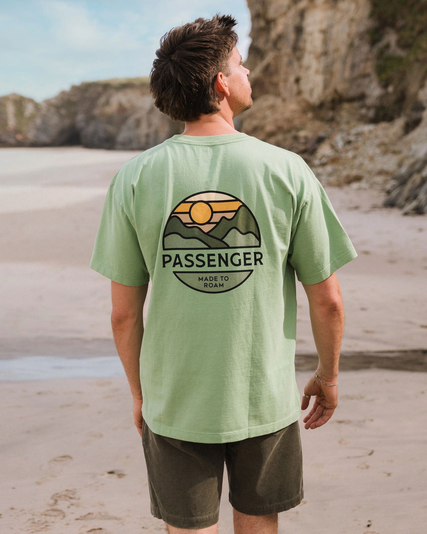 Laidback Recycled Cotton Relaxed Fit T-Shirt - Stem Green - Lifestyle