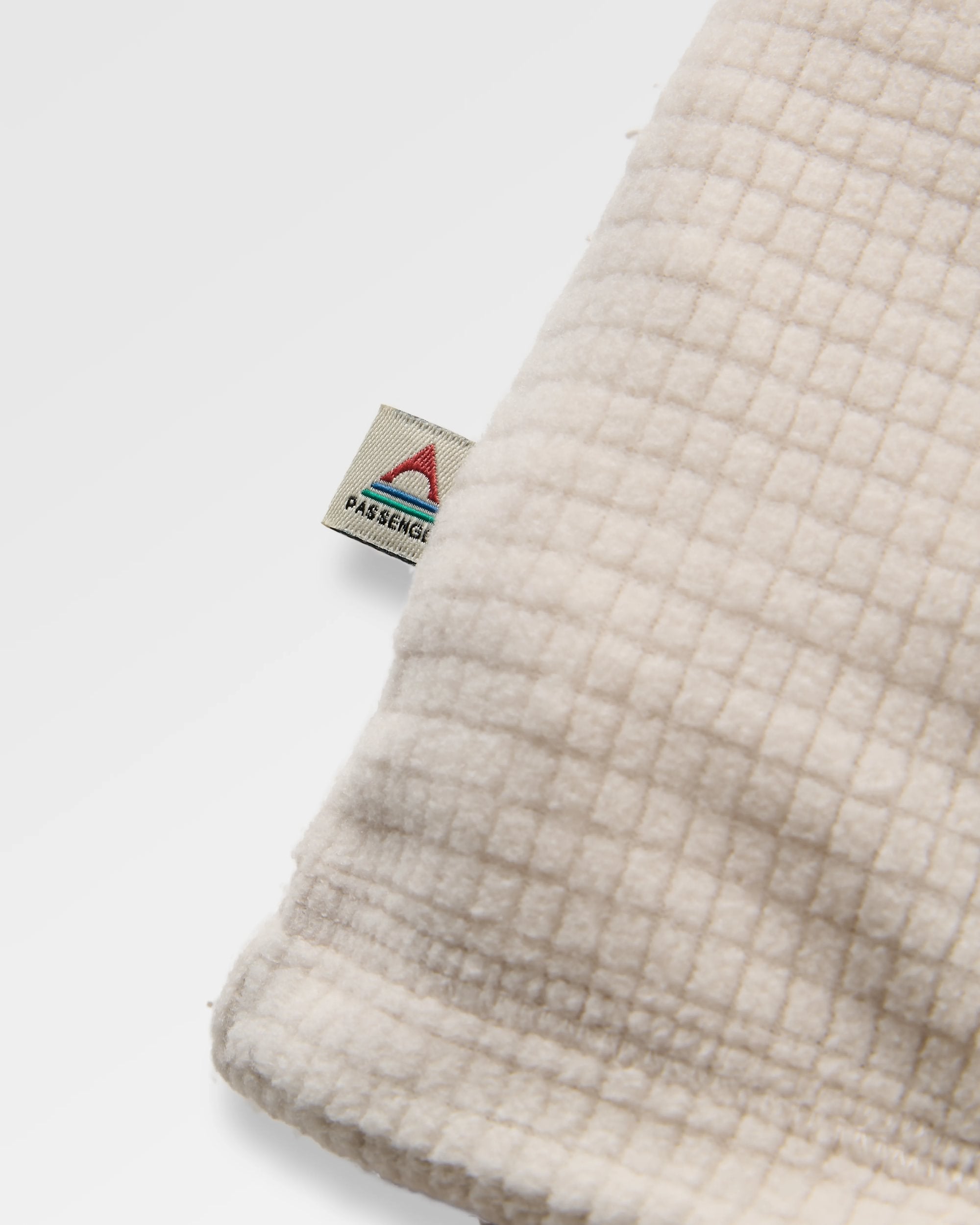 Off Trail Recycled Grid Polar Fleece - Caramel/Birch - Flatlay