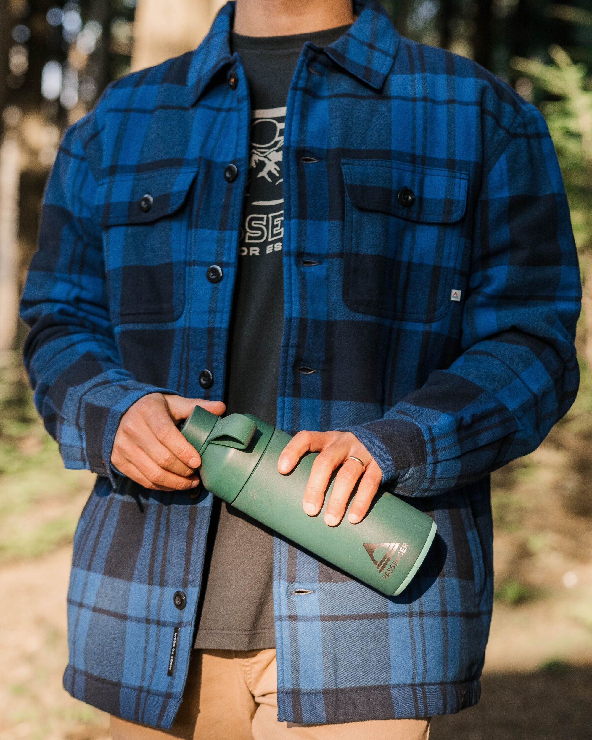 Freestyle Sherpa-Lined Overshirt - True Blue - Lifestyle