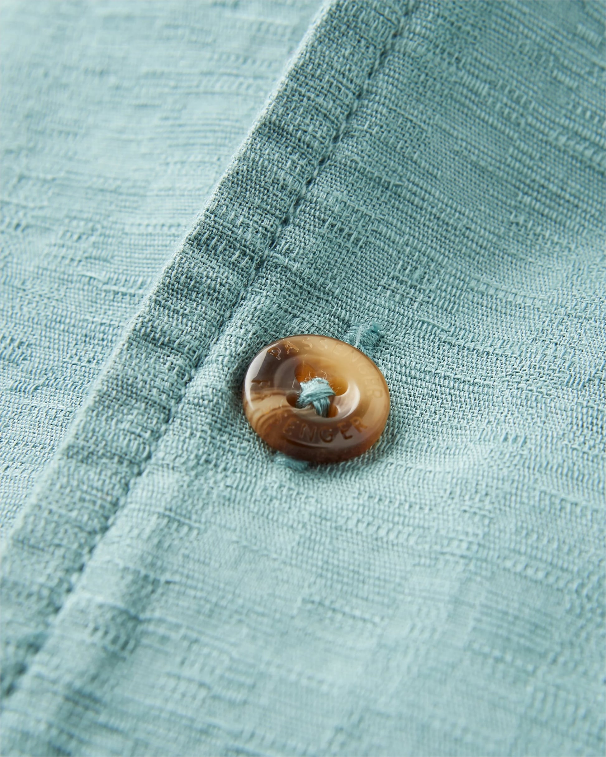 Cove Organic Textured Shirt - Arctic - Flatlay