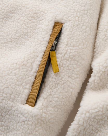 Trekker 2.0 Recycled Deep-Pile Sherpa Fleece - Warm Ivory - Flatlay