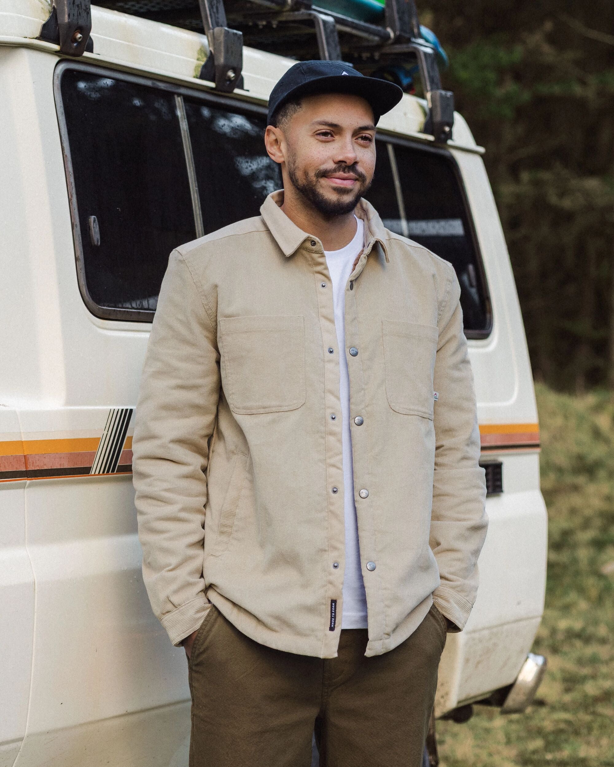Kodiak 3.0 Sherpa Lined Cord Overshirt - Stone - Lifestyle