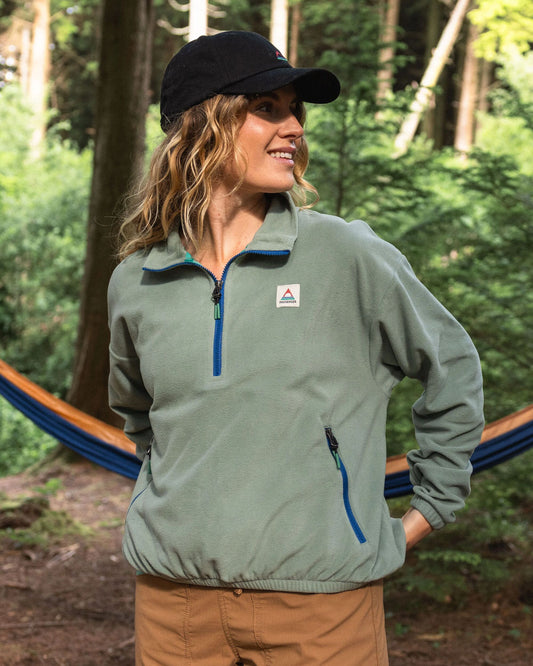 Ayla Recycled Micro Polartec® Fleece - Pistachio - Lifestyle