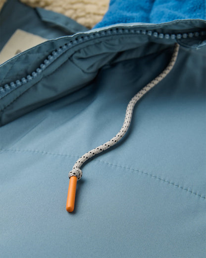 Flora Sherpa Lined Parka - Stormy Blue - Flatlay