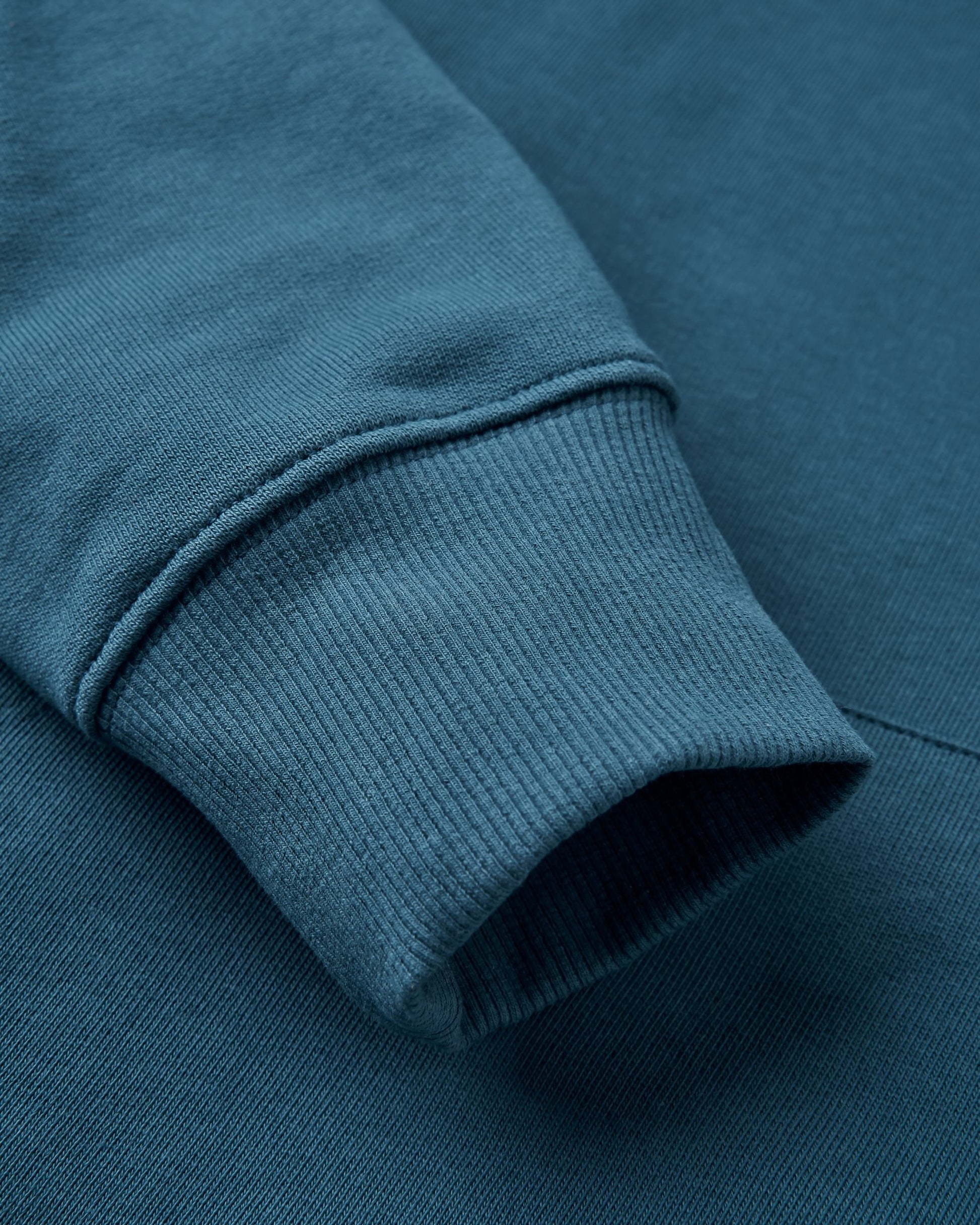 Roamer Patch Relaxed Fit Hoodie - Dark Denim - Flatlay