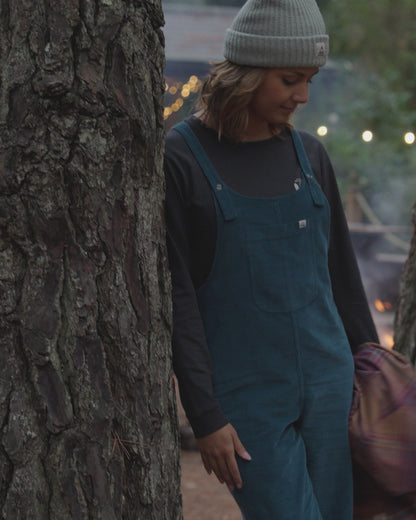 Meadows Organic Cotton Cord Dungarees - Tidal Blue - 