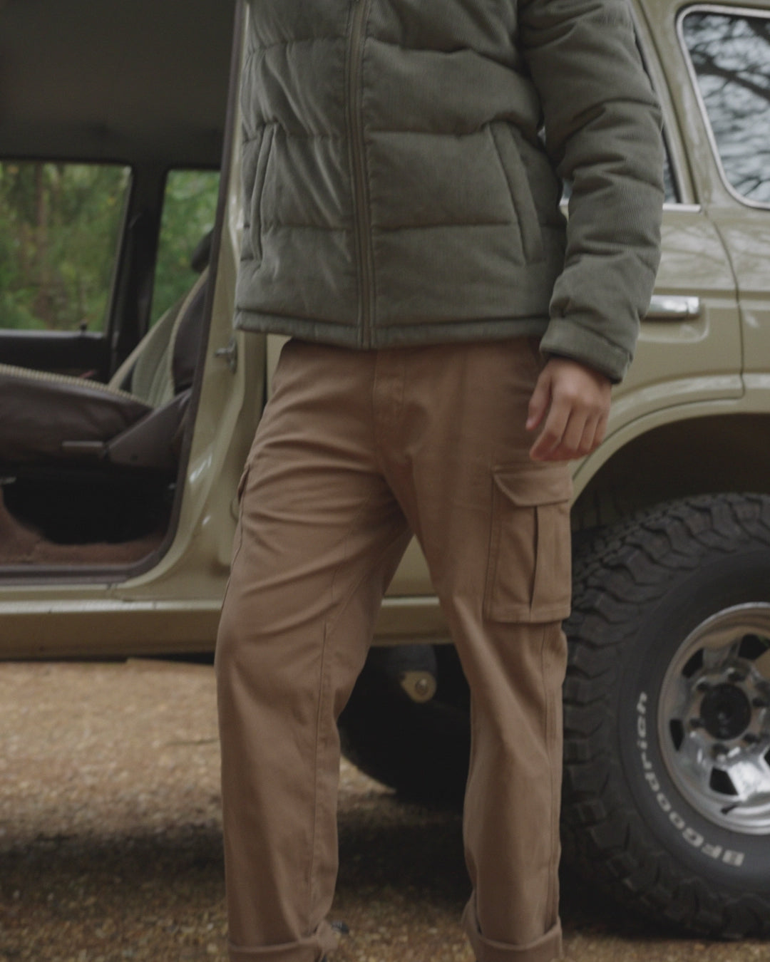 Lakeside Cargo Cotton Trouser - Caramel - 