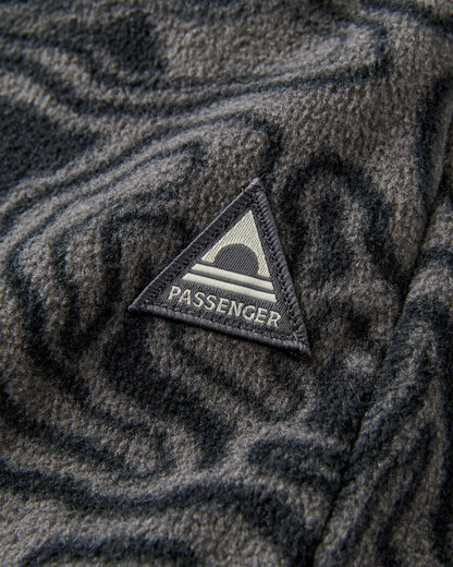 Woodland Polar Fleece Jogger - Strata Swirl Black - Flatlay