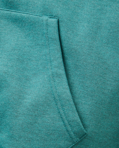 Vita Organic Cotton Hoodie - Ocean Teal Marl - Flatlay