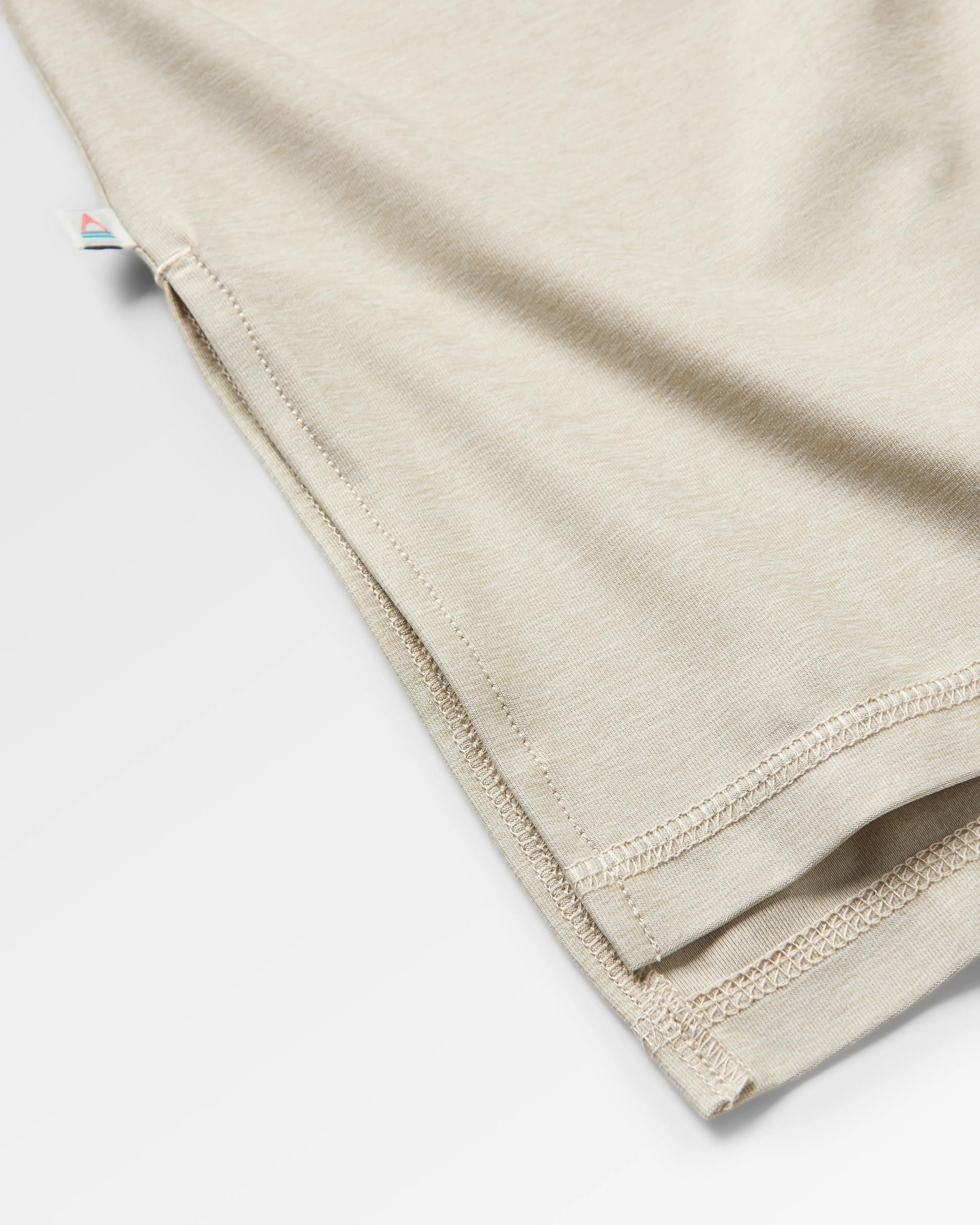 Pacifica Recycled Active LS Top - Birch Marl - Flatlay