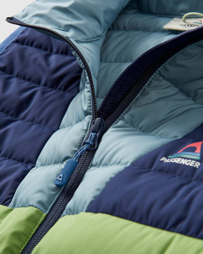 Northstar Down Recycled Vest -  Rich Navy/Pear Green/Arctic