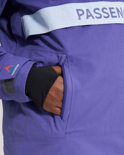 Snowscape Women's Recycled Anorak - Purple Indigo - Studio Model