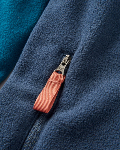 Ridge 2.0 Full Zip Recycled Polar Fleece - Tidal Blue/Rich Navy