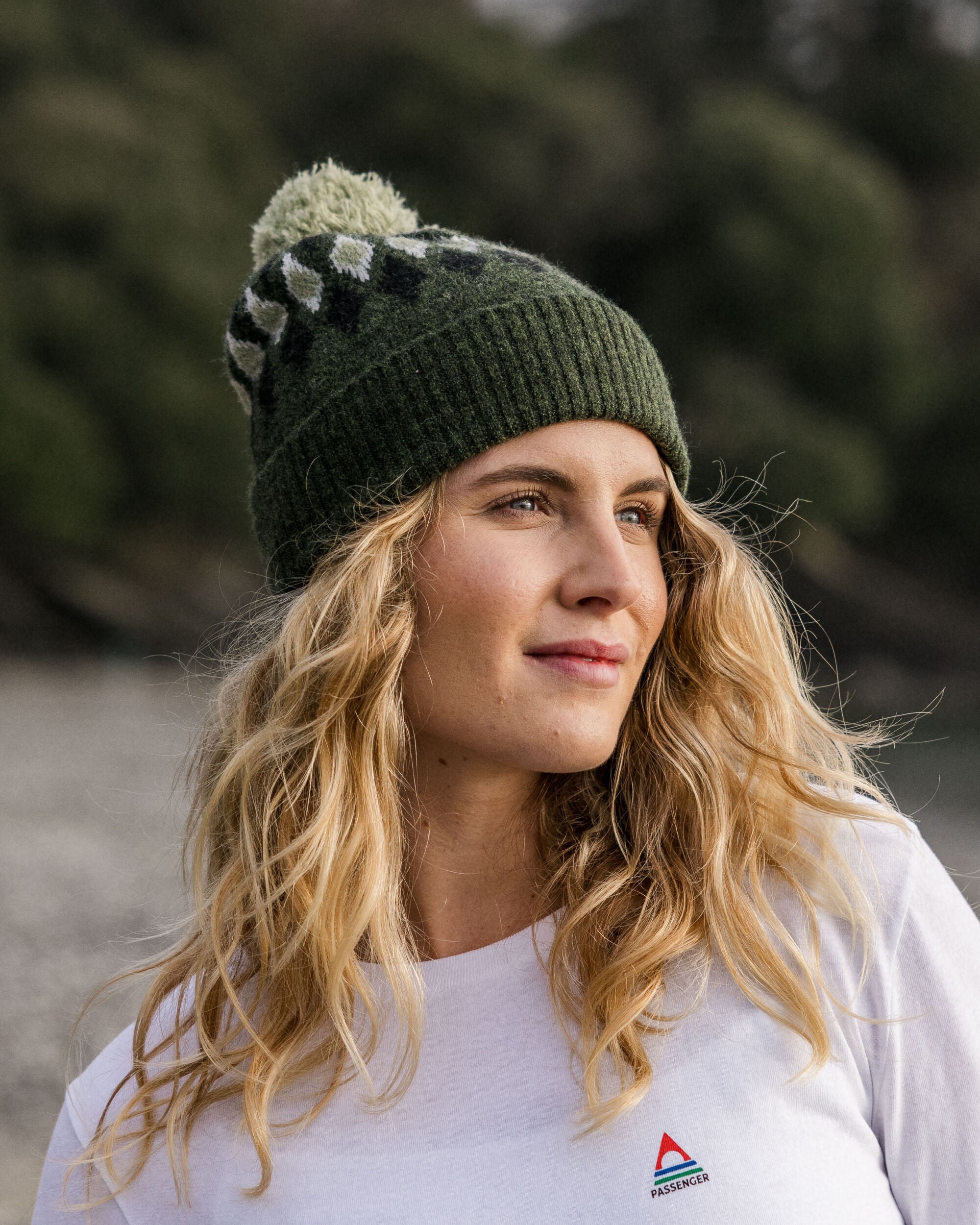 Snowdrop Recycled Bobble Hat - Khaki - Lifestyle - Female