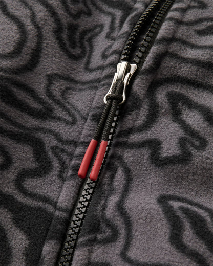 Set Off Polartec® Full Zip Fleece - Strata Swirl Black - Flatlay