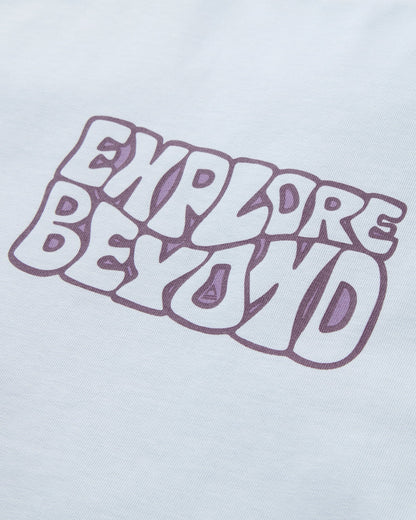 Beyond Relaxed Fit T-Shirt - Grey Blue - Flatlay