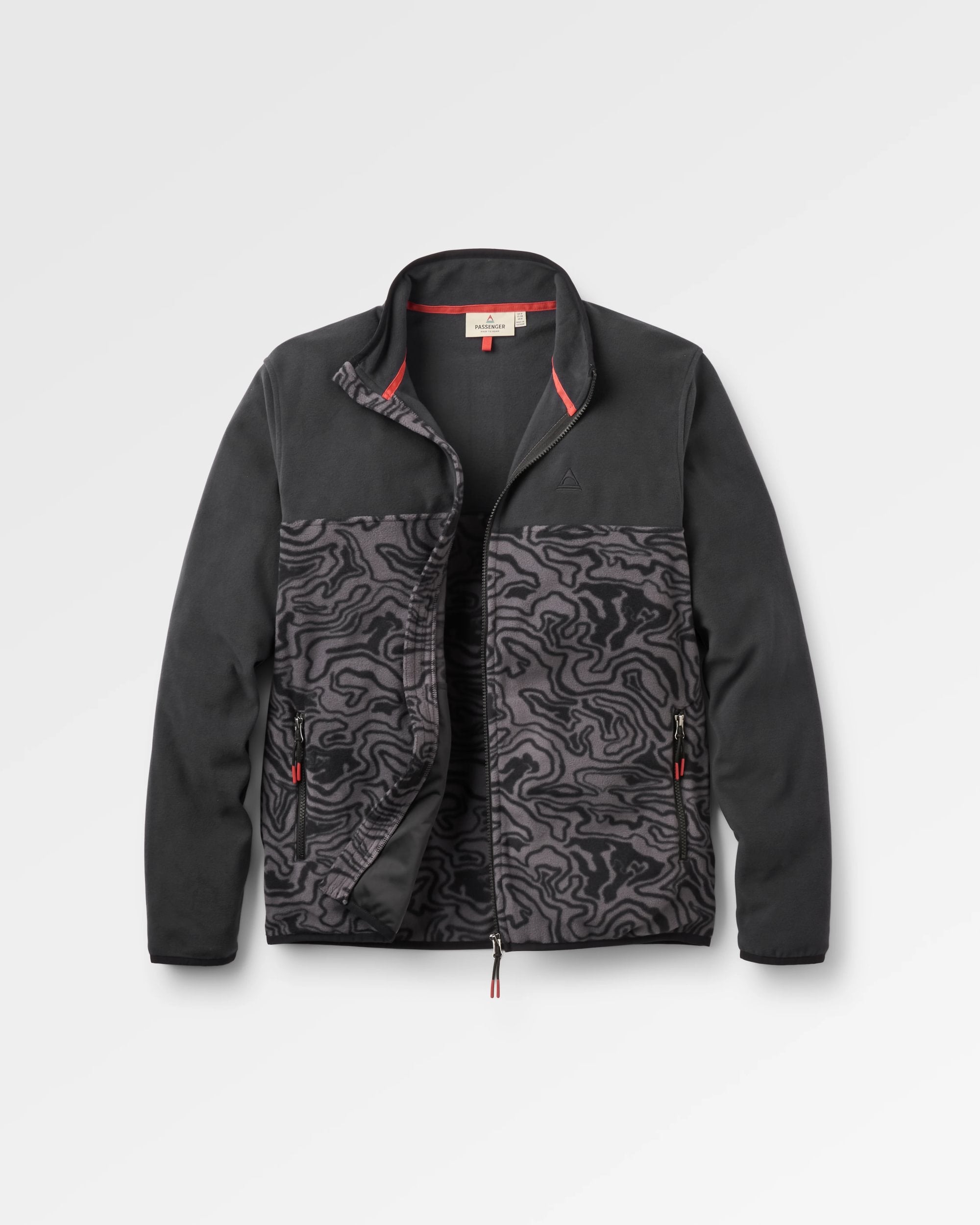 Set Off Polartec® Full Zip Fleece - Strata Swirl Black - Flatlay