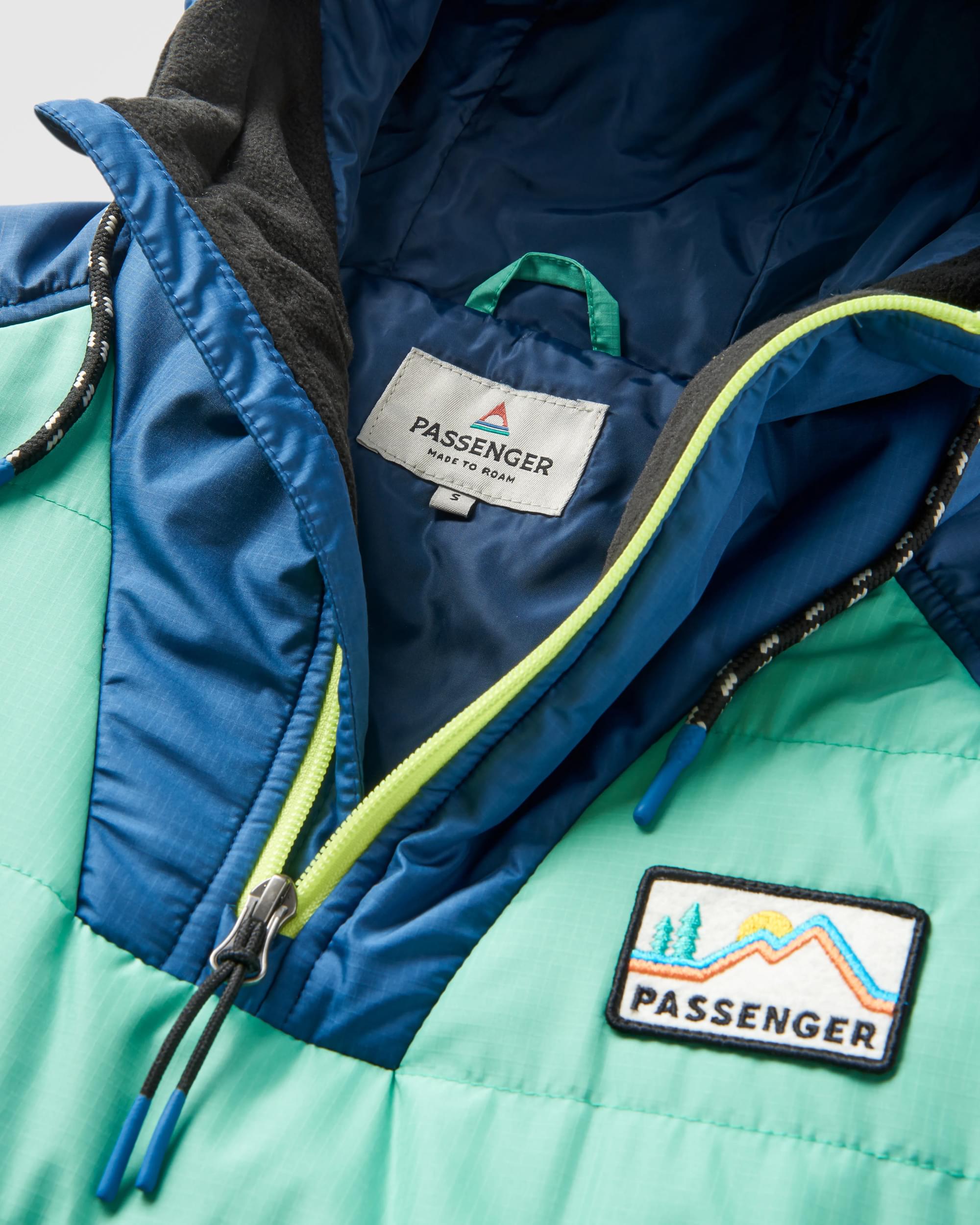 Ocean Recycled Insulated 1/2 Zip Jacket - Green Spruce - Flatlay