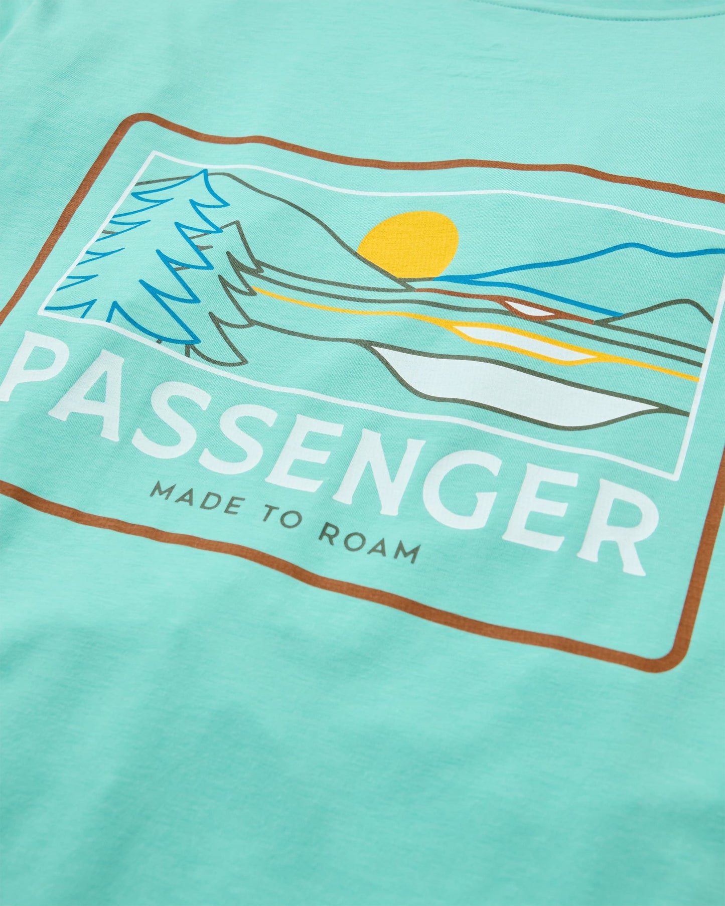 Roamer Men's Recycled Active T-Shirt - Aqua - Flatlay