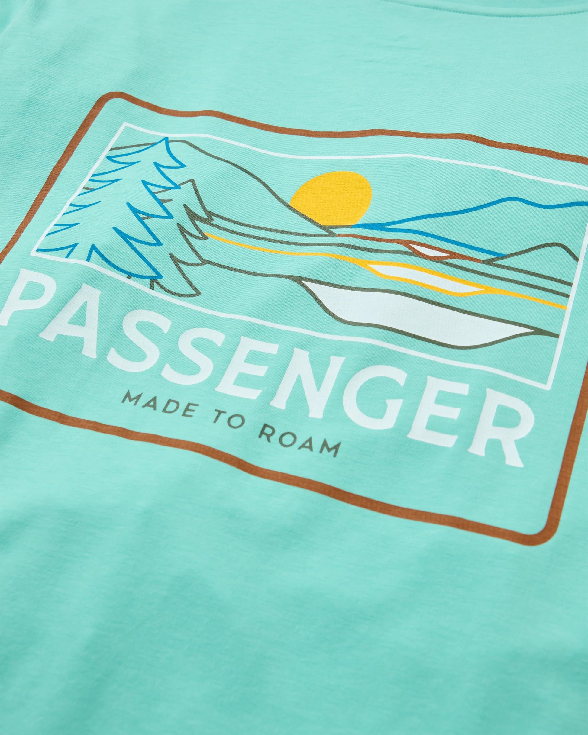 Roamer Men's Recycled Active T-Shirt - Aqua - Flatlay