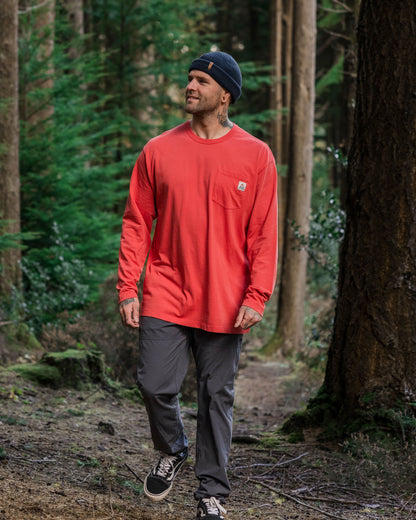 Heritage Recycled Relaxed Fit LS T-Shirt - Cardinal