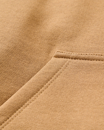 Escapism Recycled Cotton Hoodie - Toffee - Flatlay