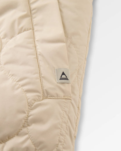 Flora Sherpa Lined Short Gilet - Biscuit/Oat - Flatlay