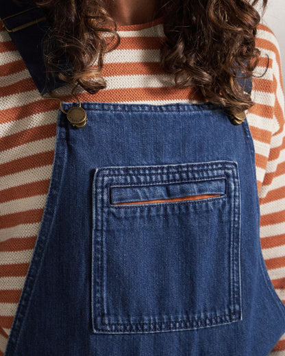 Shuffle Denim Dungarees - Denim Blue - Studio Model