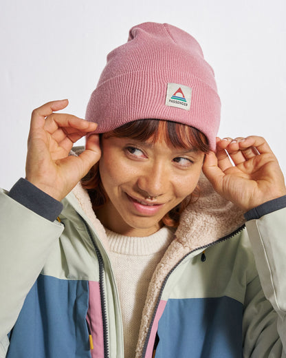 Core Low-Top Beanie - Pink Haze - Studio Model - Female