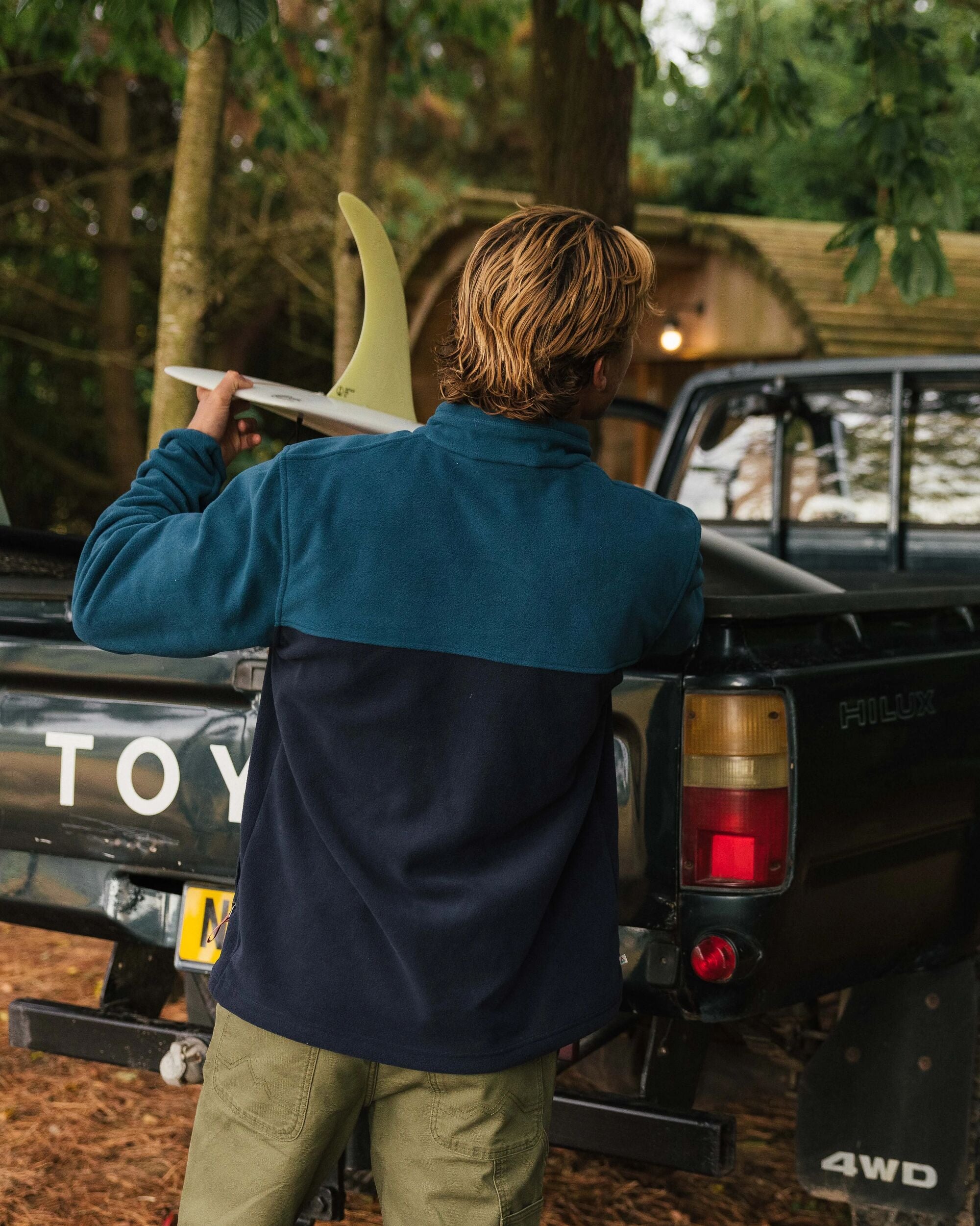 Ridge 2.0 Full Zip Recycled Polar Fleece - Tidal Blue/Rich Navy - Lifestyle