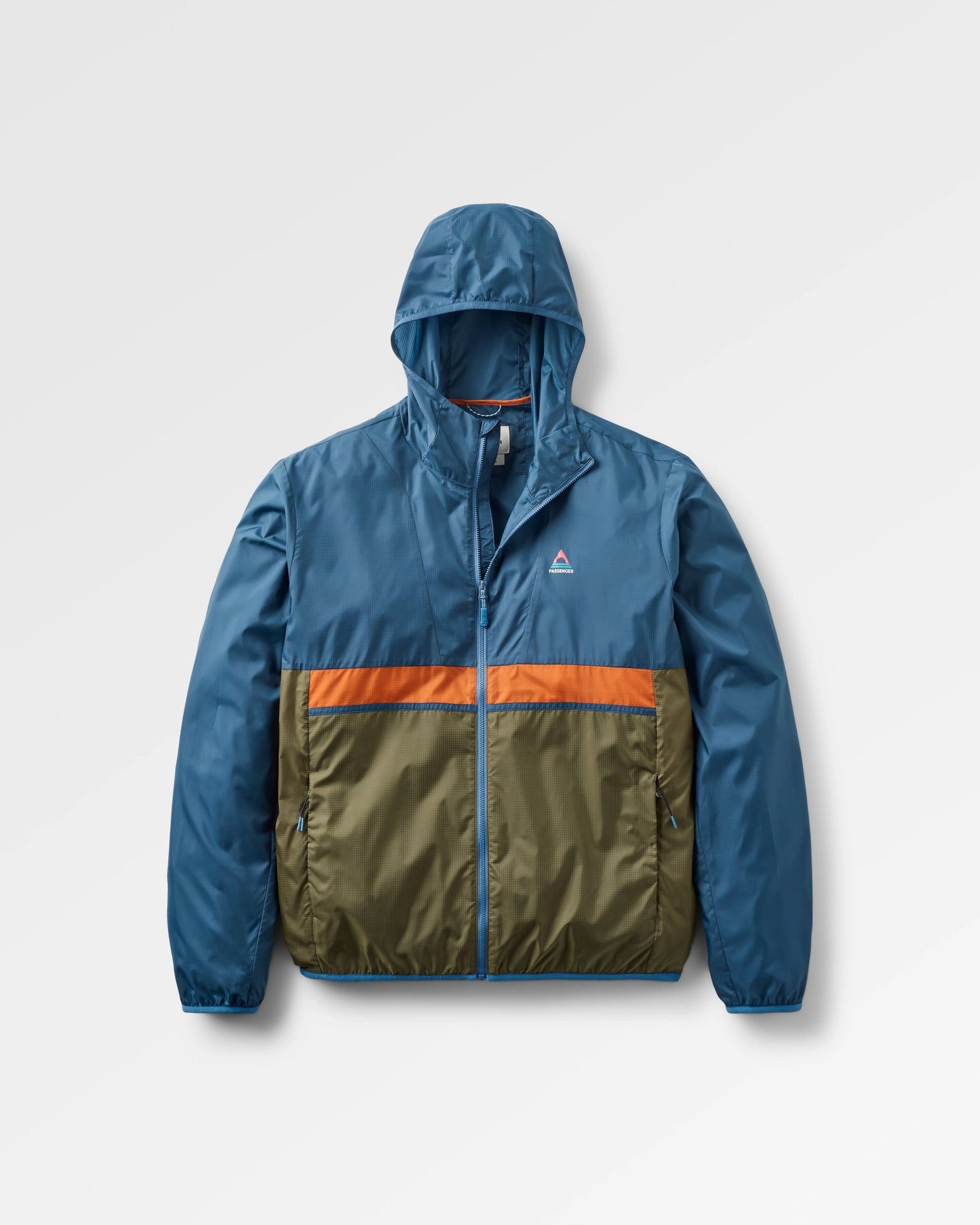 Gusto Recycled Windshell Jacket - Khaki/Dark Denim