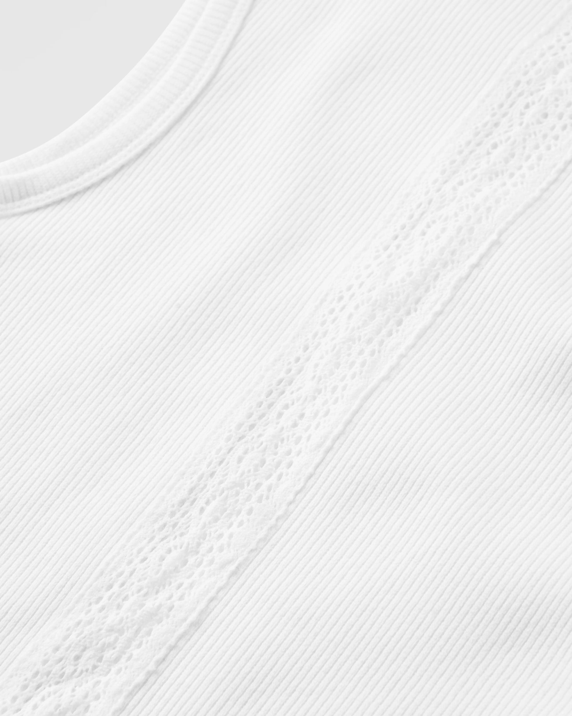 Atmos Ribbed Tank Vest - White - Flatlay