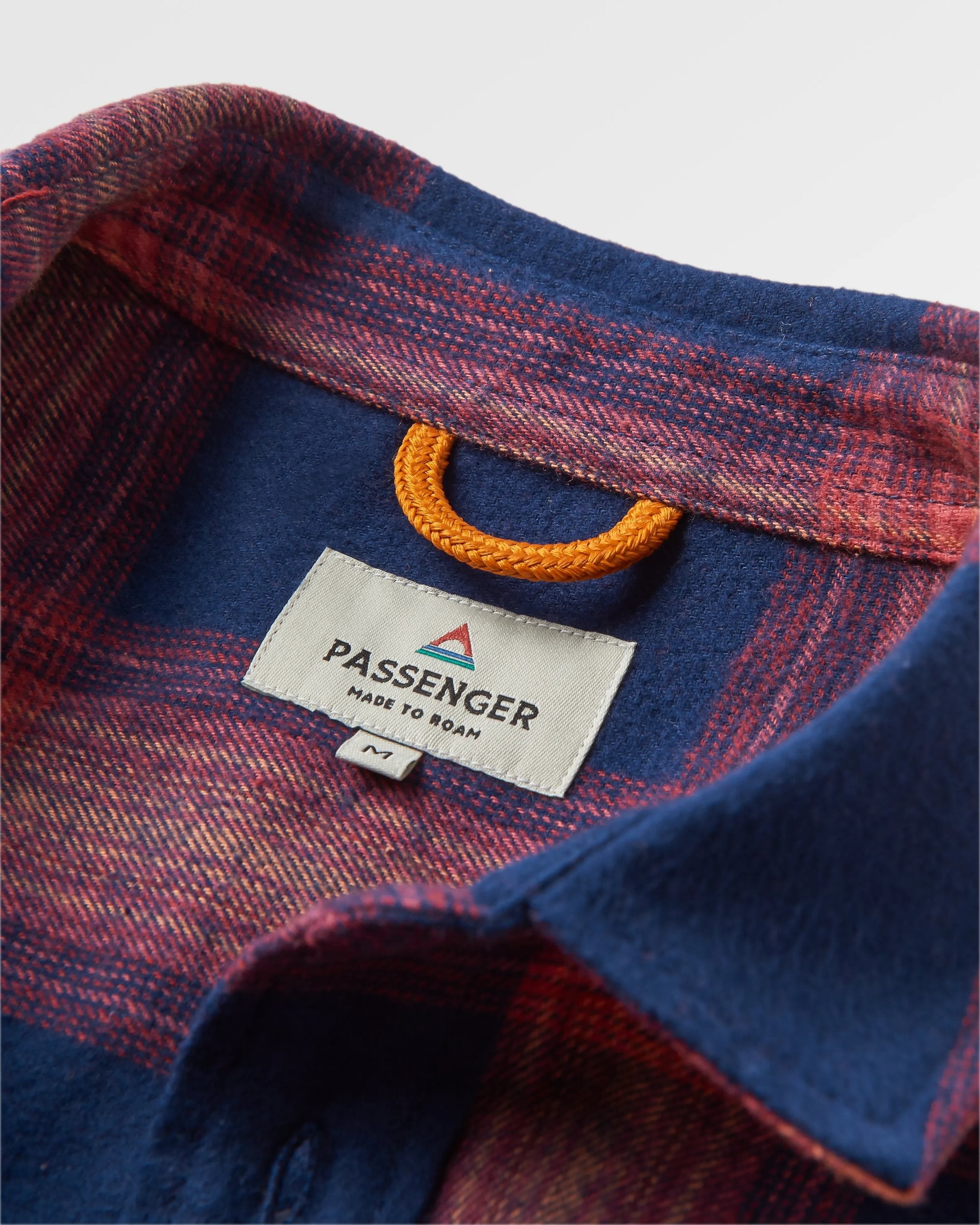 Backcountry Check Shirt - Rich Navy/ Red Ochre Check - Flatlay