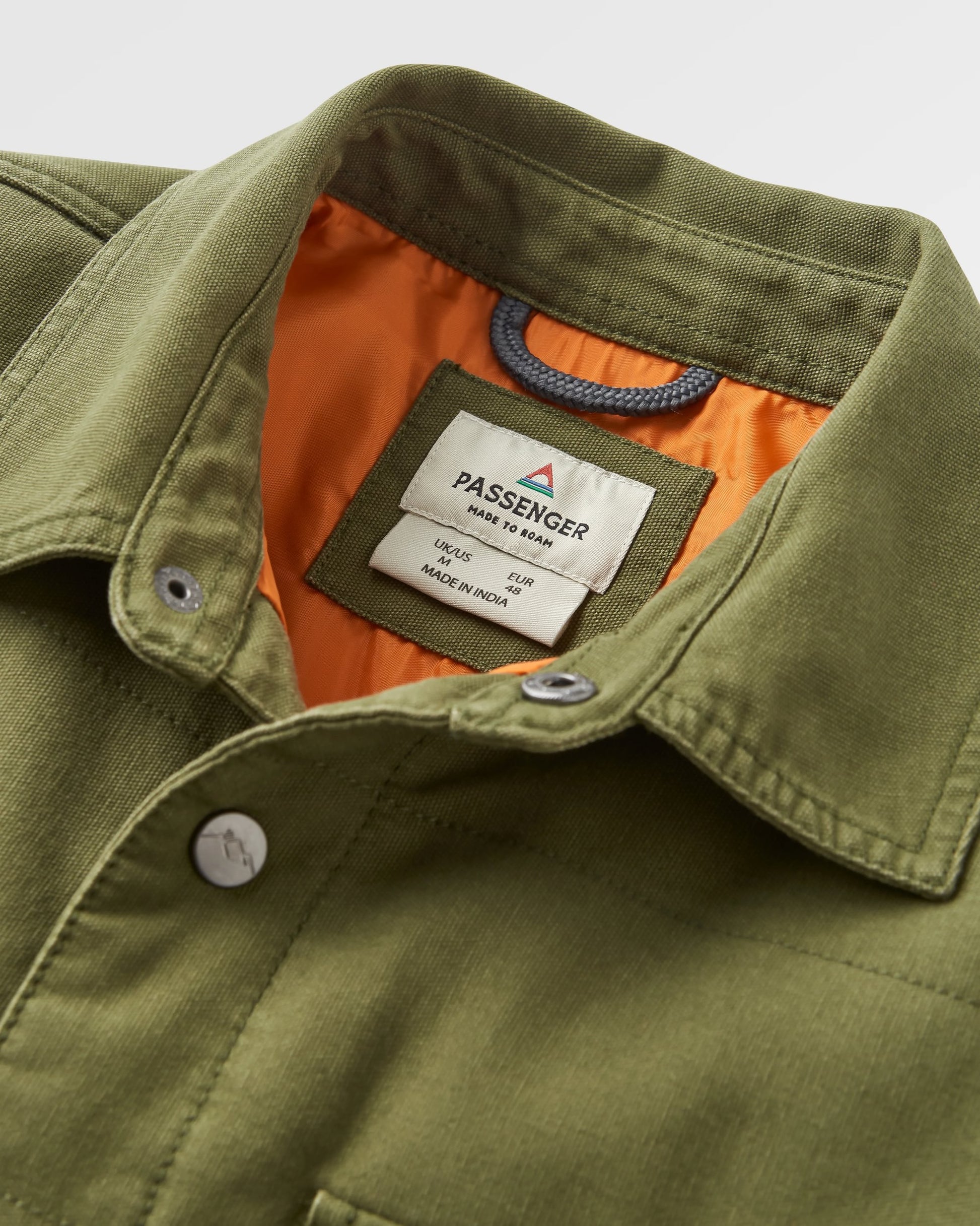 Taranaki Canvas Quilted Overshirt - Khaki - Flatlay