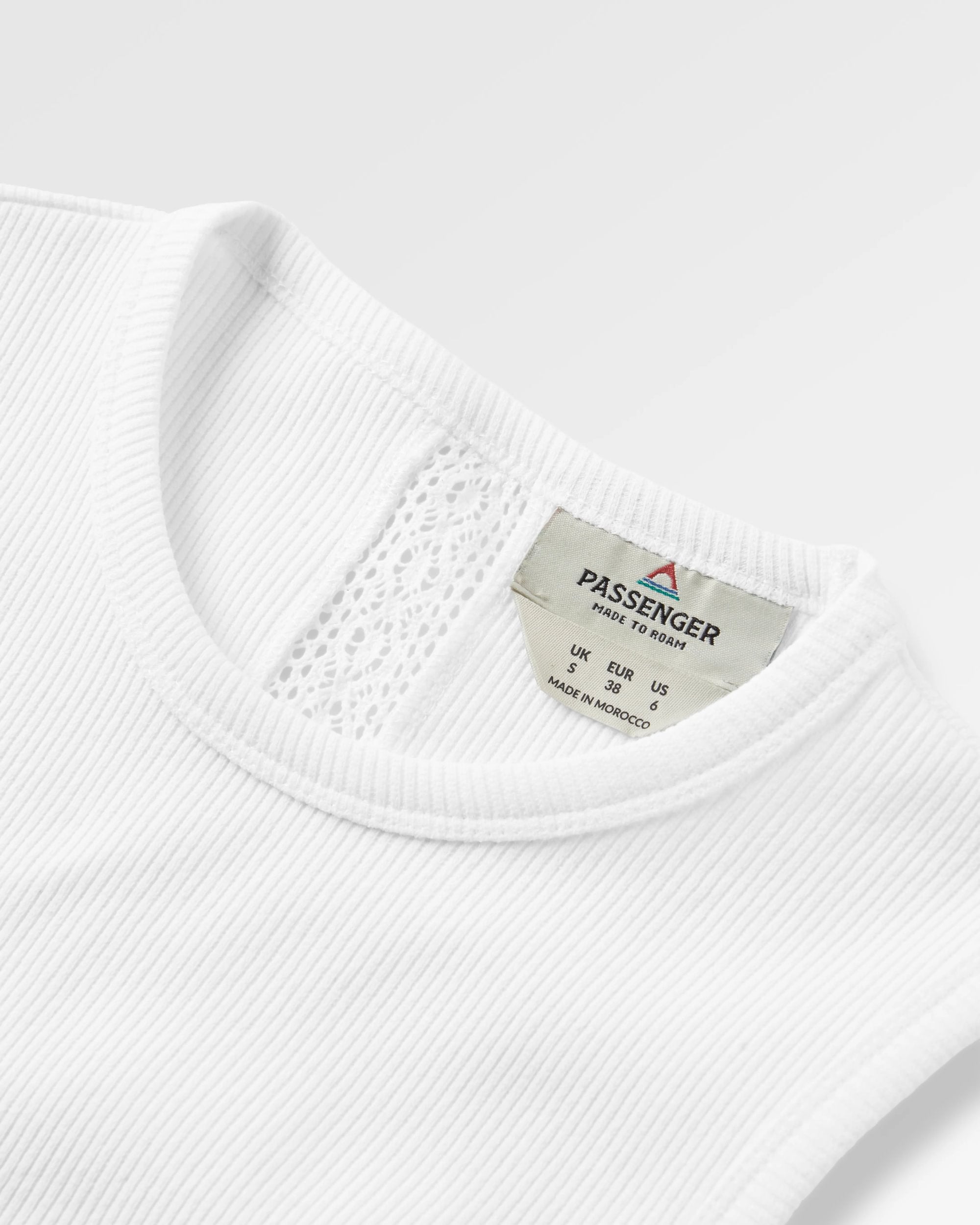 Atmos Ribbed Tank Vest - White - Flatlay