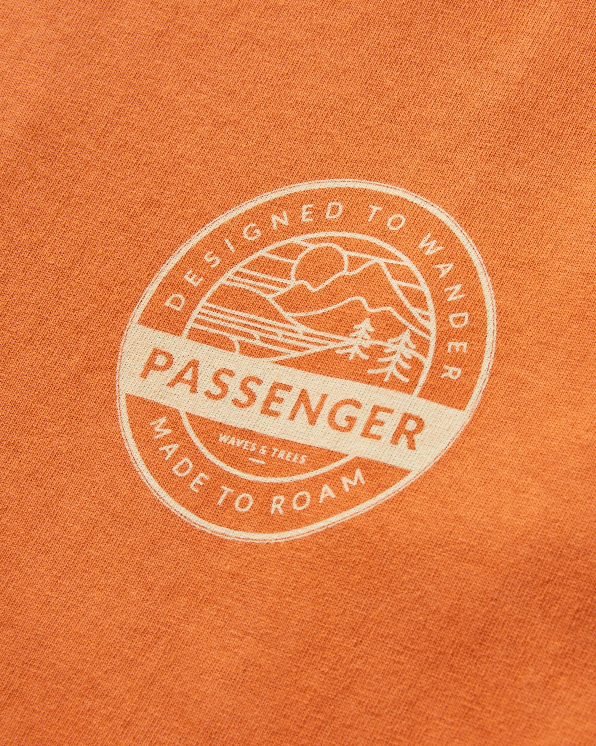 Odyssey Recycled Cotton T-Shirt - Burnt Orange - Flatlay
