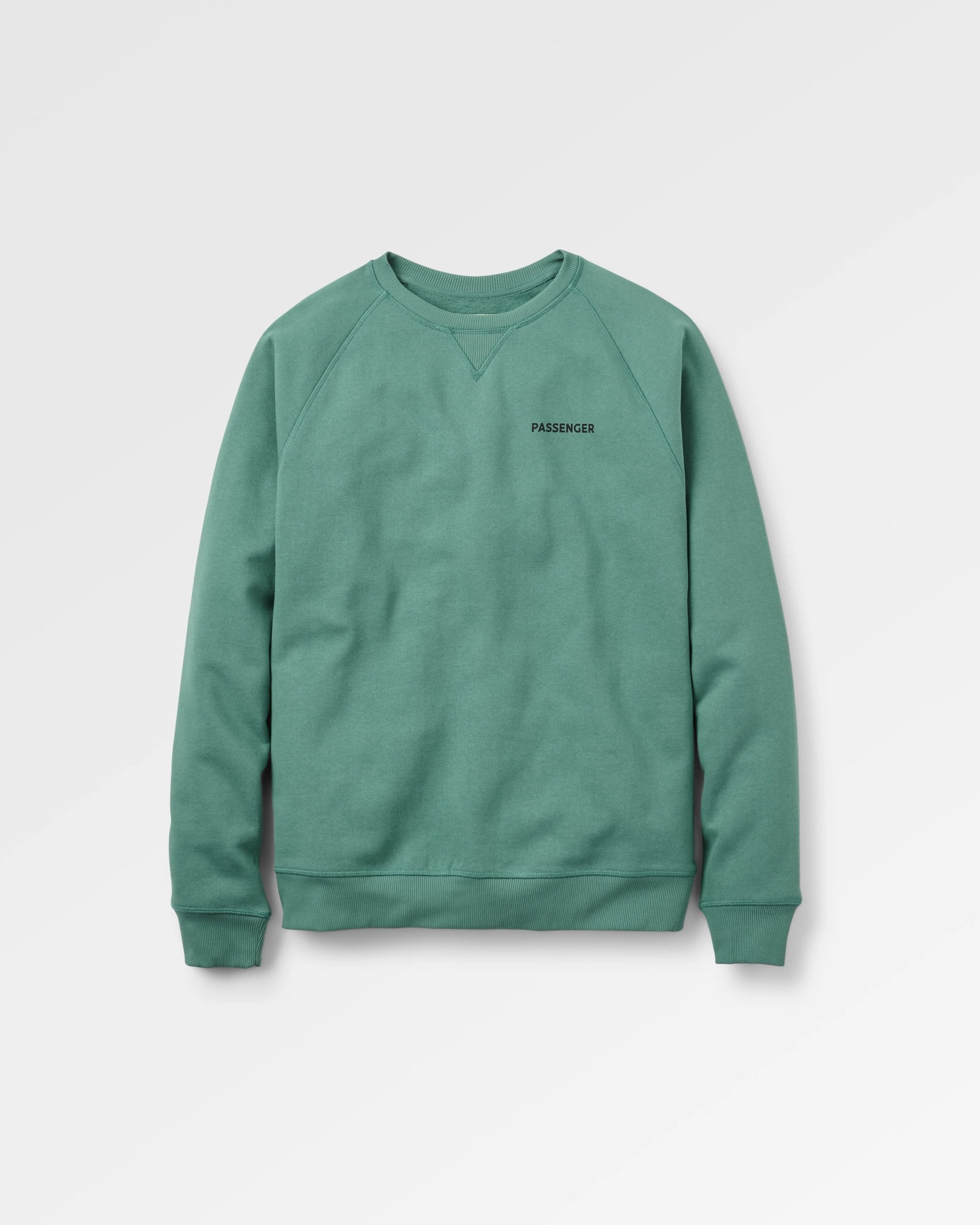 Roamer Men's Recycled Cotton Sweatshirt - Deep Ocean - Flatlay