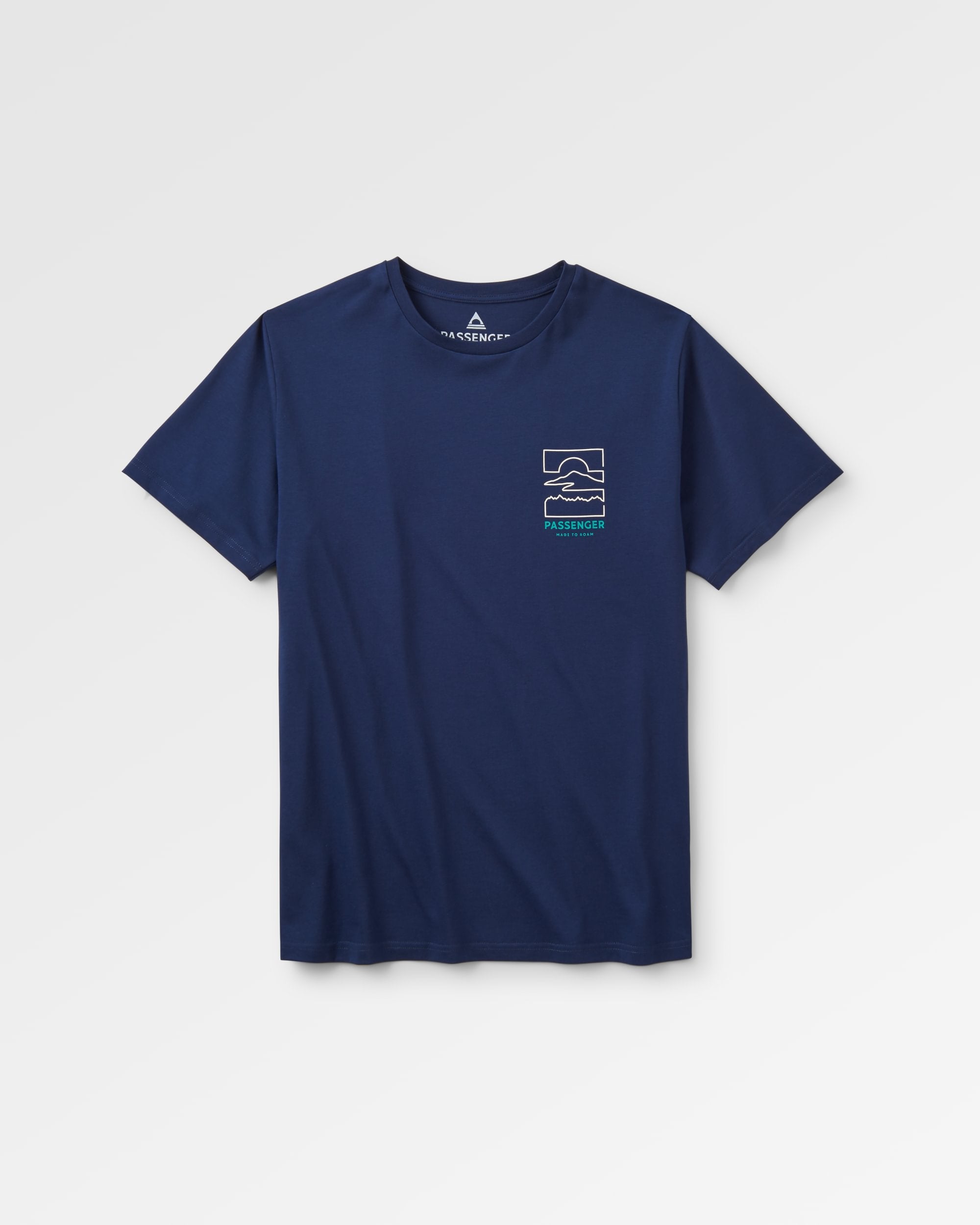 Nova Organic Cotton T-Shirt - Rich Navy - Flatlay
