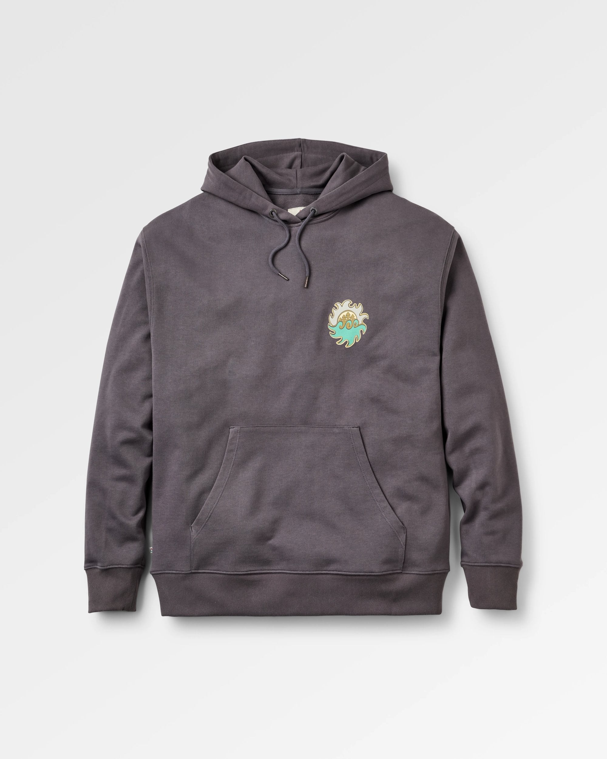 Dune Relaxed Fit Hoodie - Charcoal - Flatlay