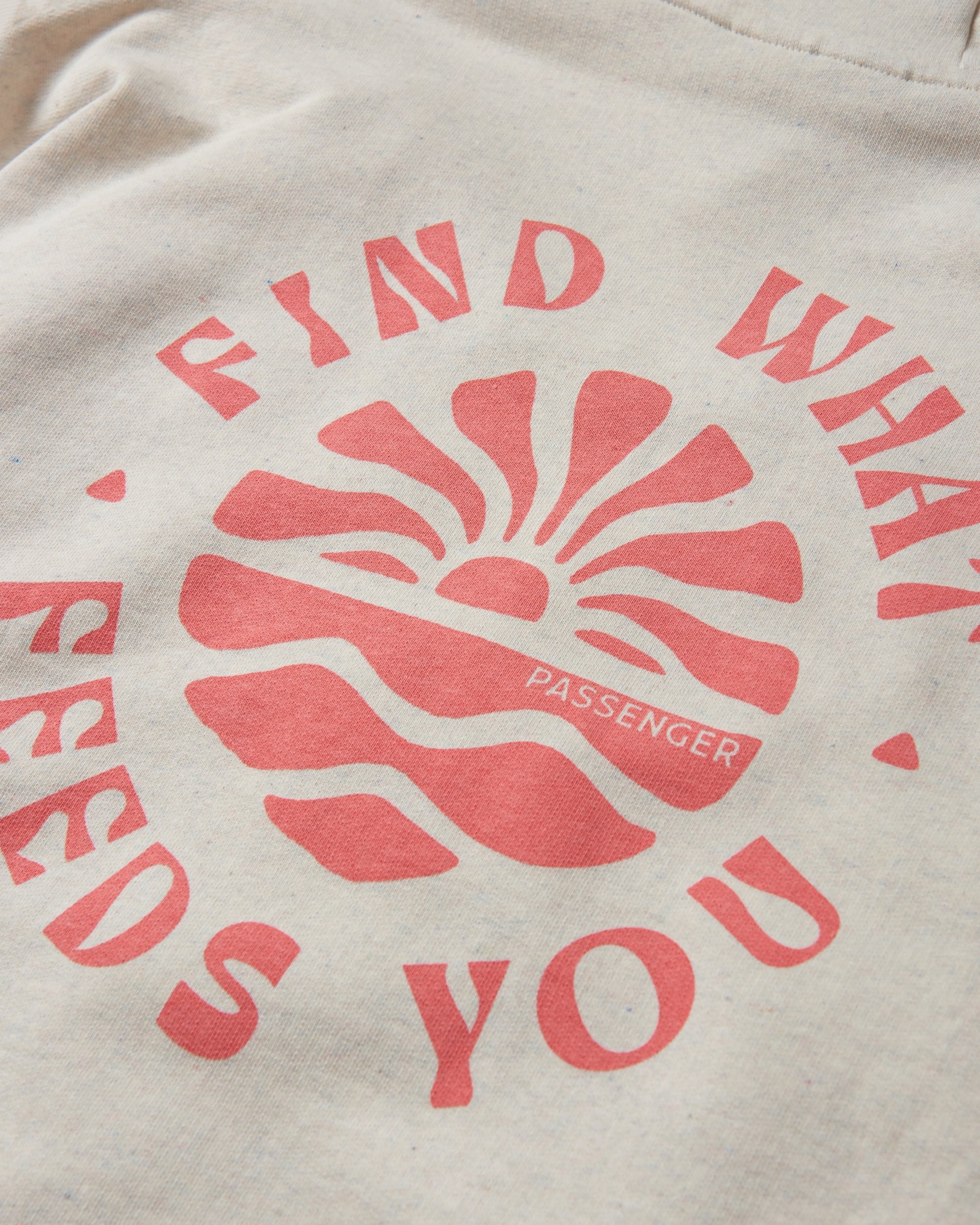 Discovery Recycled Cotton Hoodie - Milky Marl - Flatlay