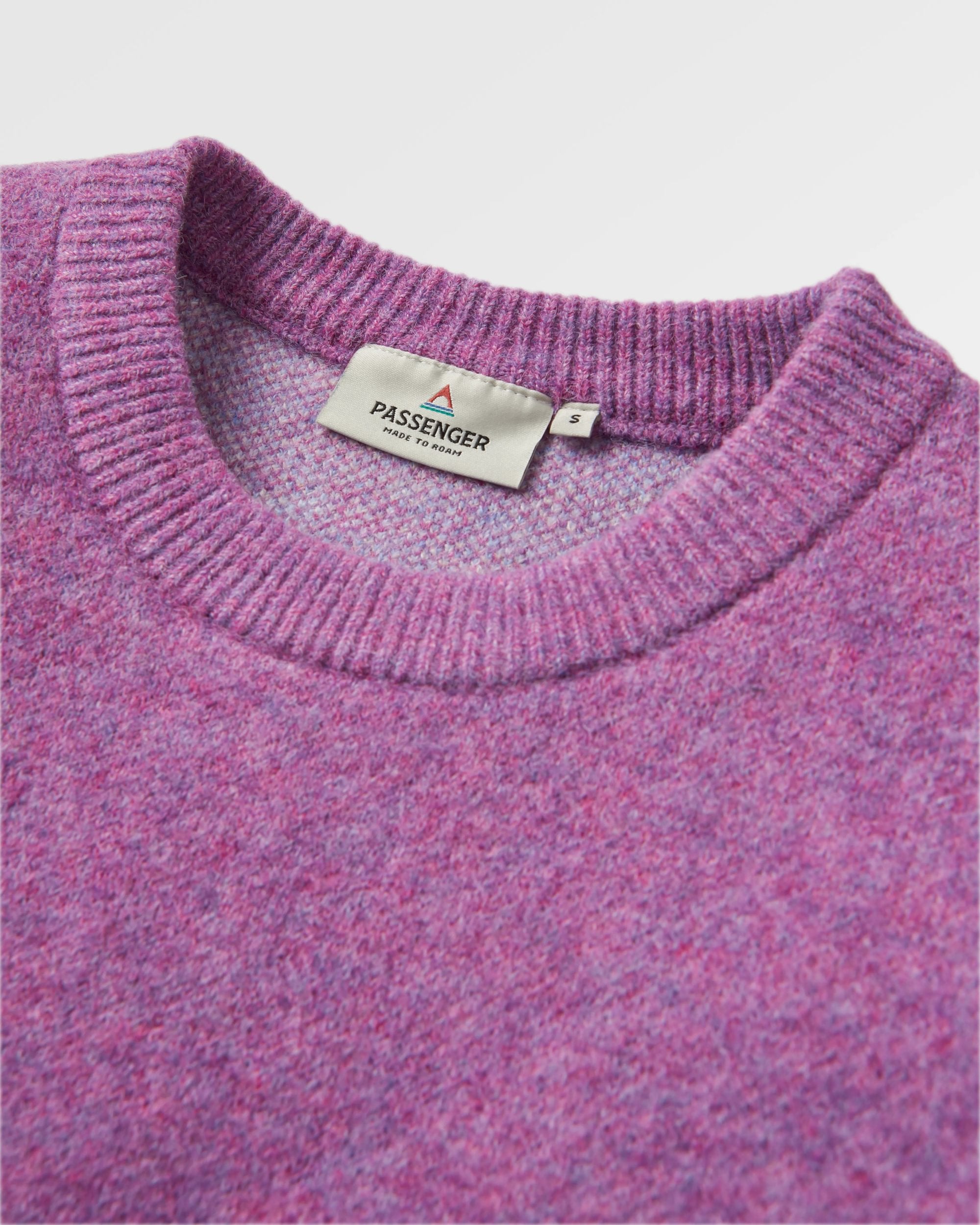Vista Recycled Knitted Jumper - Rhubarb - Flatlay