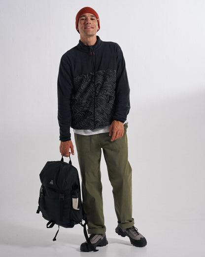 Set Off Polartec® Full Zip Fleece - Strata Swirl Black - Studio Model