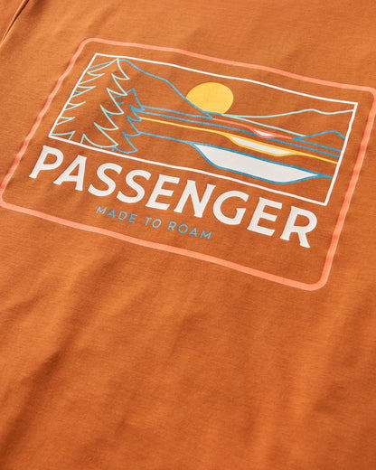 Roamer Men's Recycled Active T-Shirt - Glazed Ginger - Flatlay